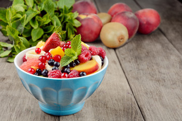 Fresh tasty fruit salad