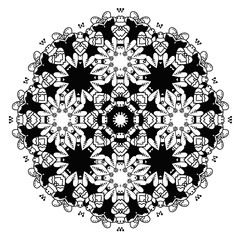 Round ornament. Ethnic mandala. Vector art
