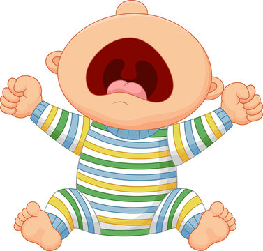 Cartoon Baby Boy Crying
