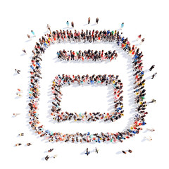 People in the form of an abstract symbol business.