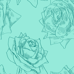 vintage seamless pattern with roses