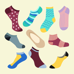 Different types of socks- Illustration