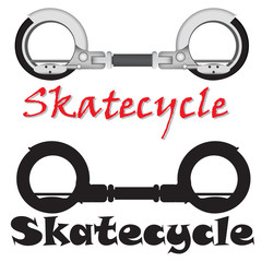 realistic modern Skatecycle vector object, sport machine