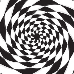 abstract black hole on twirl checkerboard vector background