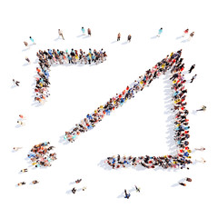 People in the form of an abstract symbol business.