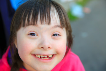 Portrait of beautiful girl smiling