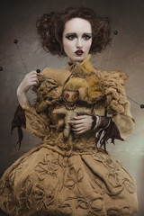 Portrait of an enchanting witch woman