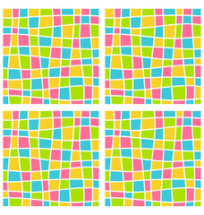 Bright fun mosaic seamless pattern