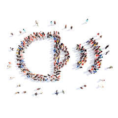 people in the form of sound icon.
