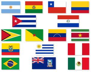 South American Flag Set