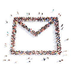 people in the form of a letter.