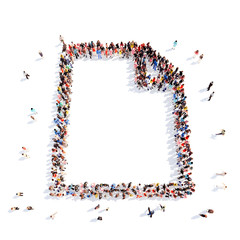 people in the form of a folder.