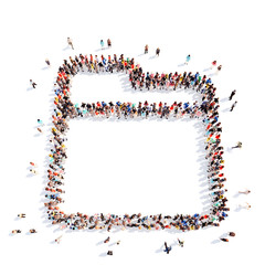 people in the form of a folder.