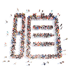 people in the form of a folder.