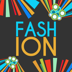 Fashion Text Dark With Colorful Elements