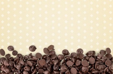 Chocolate. Chocolate Chips Bottom Border