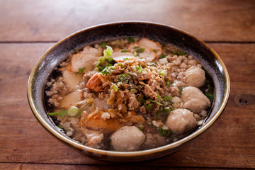 Noodle , Thai Noodle and meat balls.