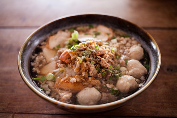 Noodle , Thai Noodle and meat balls.