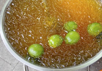 Lemon aiyu jelly, cool and refreshing dessert