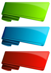 Collection label with curled up edge