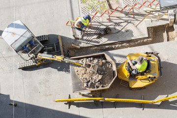 Baustelle von oben
