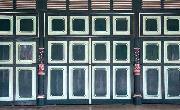 wood door at Yogyakarta Sultanate Palace