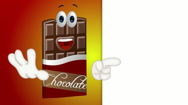 Funny chocolate cartoon illustration sweets candy