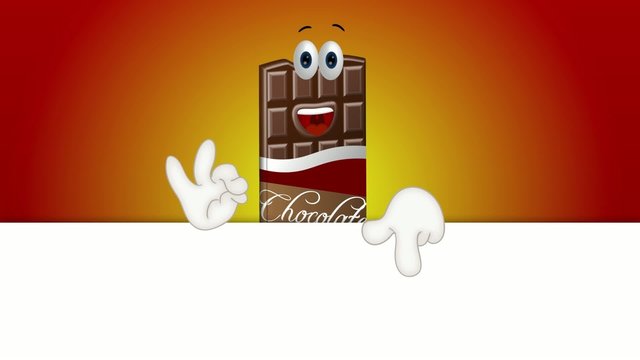 Funny Chocolate Cartoon Illustration Sweets Candy