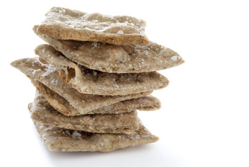 Stack of Homemade Whole Wheat Crackers