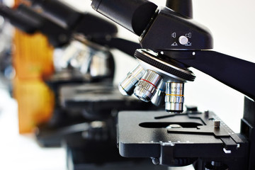 Lenses of different multiplicity of microscope