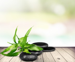 Obraz na płótnie Canvas Spa. Zen pebbles. Stone spa and healthcare concept.