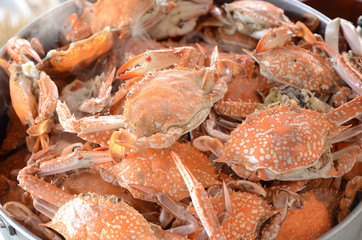 Steamed crab