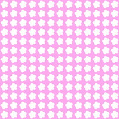 Weiße Blüten auf pink im quadratischen Format