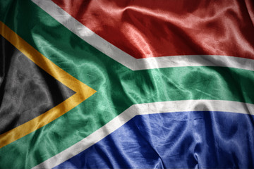 Fototapeta premium shining south africa flag