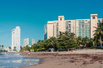 Fototapeta na wymiar Beach in Puerto Rico San Juan