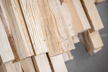 Naklejka na ściany i meble Wooden beams and planks