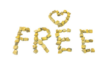 tiger eye stone arrange the word 