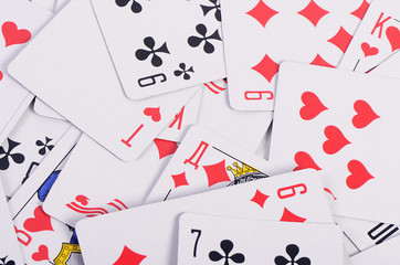 Playing cards as a background
