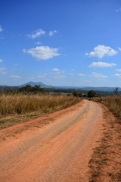 Clay Road And Blue Sky.