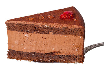 Cake with coffee souffle