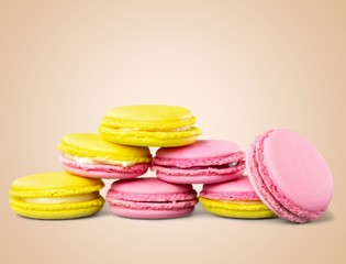 Macaron. French macaroons .Dessert