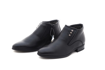 Studio shot of Pair classic mens shoes. isolated on white