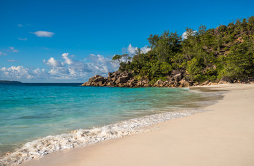 Tropical island beach Anse Lazio, Praslin, Seychelles