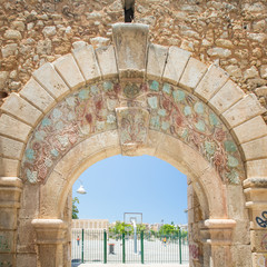stone arch on Crete in Greece
