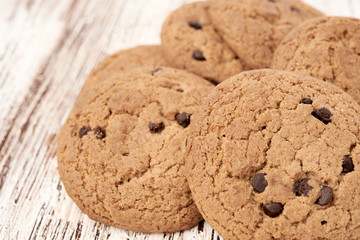 oat cookies on wooden table
