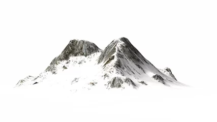 Rolgordijnen Snowy Mountains - separated on white background © Riko Best