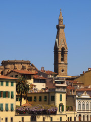 Fototapeta na wymiar Firenze,campanile di Santa Croce.
