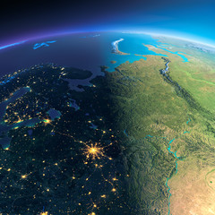 Detailed Earth. European part of Russia