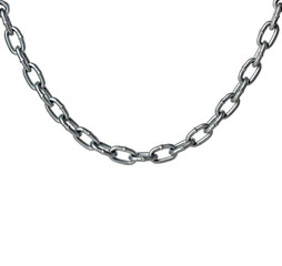 Metal chain isolated on white