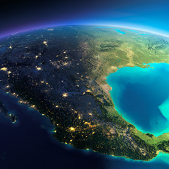 Fototapeta na wymiar Detailed Earth. Mexico